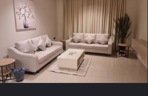 Al Olaya District Apartment | Bedroom living room kitchen bathroom