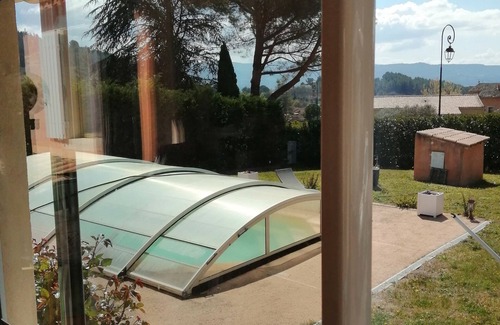 Gargas Bed & Breakfast | Bedroom with WC bathroom swimming pool