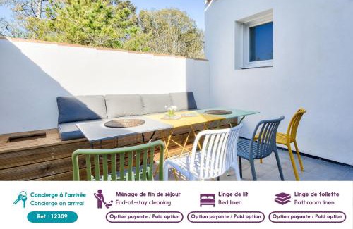 La Gueriniere House | Belle maison pour 8 - 250m de la plage - terrasse