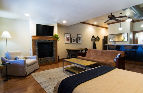 Pagosa Springs Condo | Best downtown studio, Fireplace
