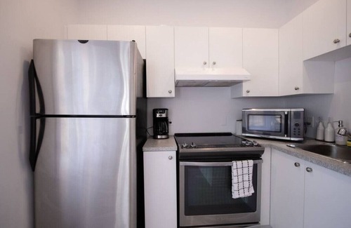 Milton Park Apartment | Blue&Gold/Plateau/St-Laurent/SelfCheck-In/AC/TV