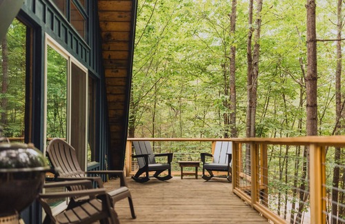 Jay Ski Chalet | Blue Hour A-Frame: Modern Boho Escape w/Hot Tub