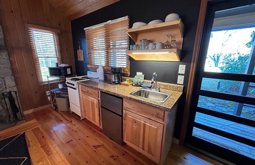 Scaly Mountain Cabin | Blue Moss Cabin | Mountain view | Fireplace | 2 br