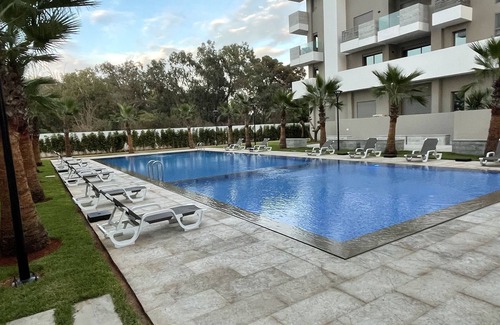 Casablanca Apartment | Boasting accommodation with a pool view and a balcony,