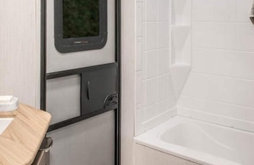 Cambridge House | Brand new 2024 bunkhouse model, perfect for family camping. Sleeps 6-8