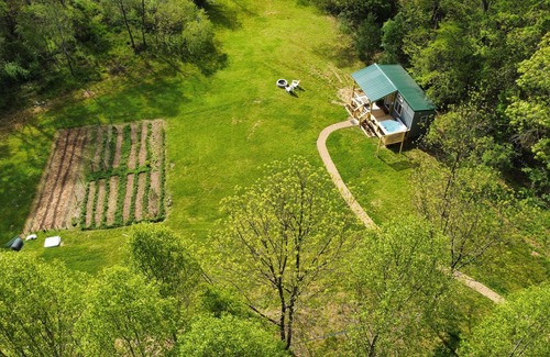 Weaverville House | Brand new boho tiny home with hot tub, minutes from Asheville.