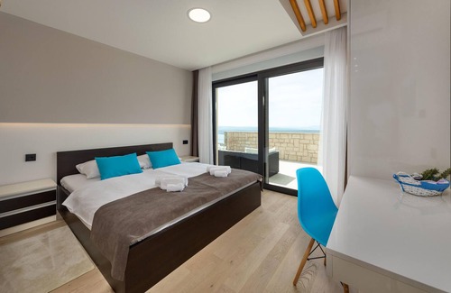 Smrika House | Breathtaking sea views are offered by this vacation home with pool in the small village of.