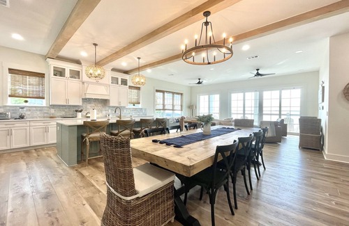 Gulf Breeze House | BREATHTAKING Waterfront Home with private dock and sunset vistas sleeps up to 24