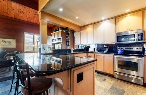 Mammoth Lakes Condo | Bridges Townhome 13 Mountain View Townhome just Steps to the Slopes with Private Garage and Washer Dryer by RedAwning