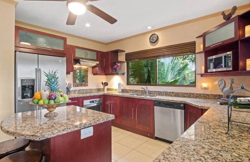 Junquillal Condo | Bright 2BR, 2BA condo with A/C, pool, fast Wi-Fi, and garden-view balcony. Walk to Playa Junquillal.