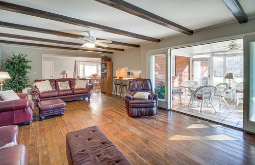 Cartersville House | Bright Cartersville Home w/Fire Pit & Sunroom!