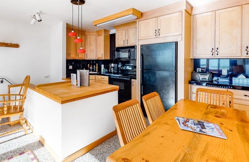 Warm Springs Condo | Bright condo at the base of Warm Springs with seasonal pool, WiFi, cable