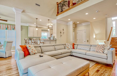 Atlantic Beach House | Bright, expansive home near the beach with enclosed yard & large deck