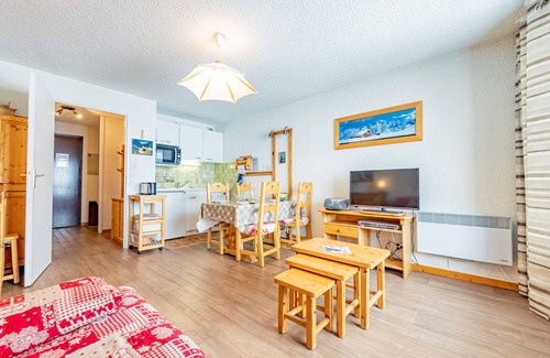 Montgellafrey Apartment | Bright studio for 4 with kitchenette and ski locker