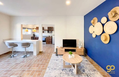 El Centenario Apartment | Bright Studio | Kitchen | AC | Steps to the Beach