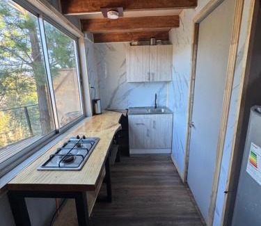 Melipeuco House | Cabaña con terraza vista al río