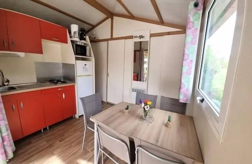 Saint-Didier-sous-Aubenas Ski Chalet | Camping Le Verger de Jastres* - Chalet Morea 3 rooms 5 people air-conditioned