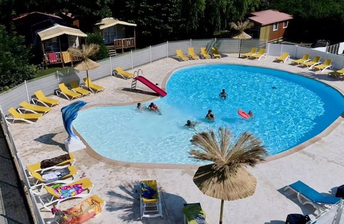 Saint-Didier-sous-Aubenas Ski Chalet | Camping Le Verger de Jastres* - Chalet Morea 3 rooms 5 people air-conditioned