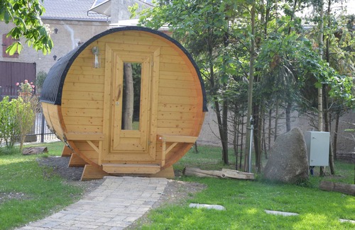 Krostitz RV Rental | Camping Barrel Bunge 1 with Shared Garden and Wi-Fi