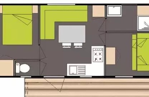 Boisset-et-Gaujac House | Camping Domaine De Gaujac - Camping Paradis - Mobilhome Pour 5 Personnes