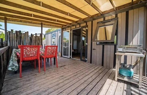 Brem Sur Mer House | Camping L'Océan * - Mobile Home Duo Premium 3 Rooms 4 People Jacuzzi + Air Conditioning + TV