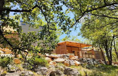 Bauduen House | Camping Tikayan Rives du Lac de Sainte Croix* - Mobile home Tennessy with jacuzzi 2 rooms 2 people Air-conditioned