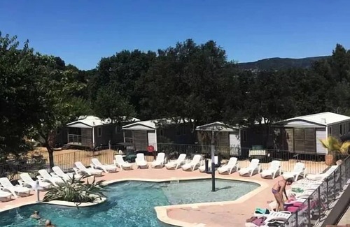 Bormes-Les-Mimosas Ski Chalet | Campsite Lou Cabasson * - Chalet la Favière - covered terrace 2 people