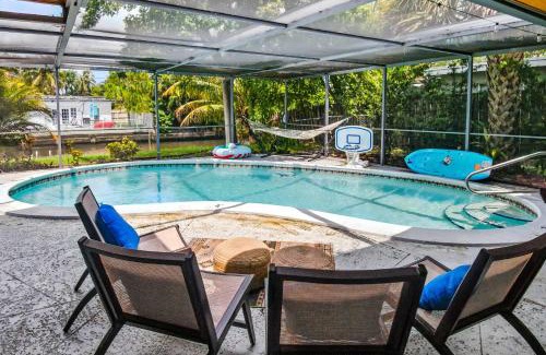 Fort Lauderdale House | Canal views featuring indoor pool