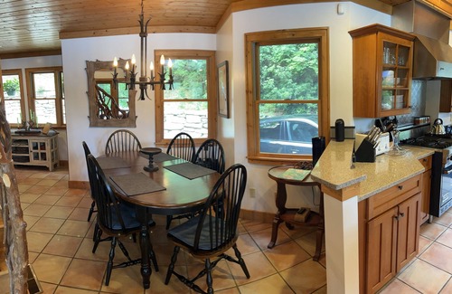 Cullowhee House | Carolina Charm is a modern home with cabin flare on Lake Glenville with own dock