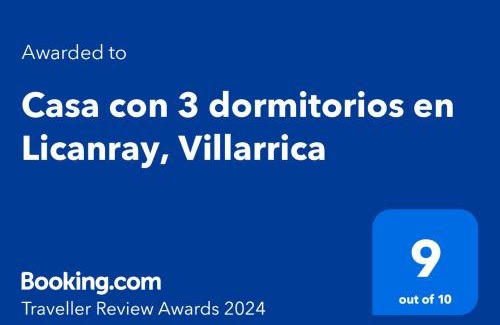Lican Ray House | Casa con 3 dormitorios en Licanray, Villarrica