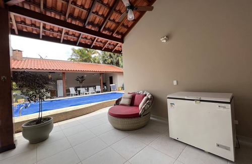 Praia de Barequecaba House | Casa de praia de alto padrão com piscina aquecida, rua principal de Barequeçaba.