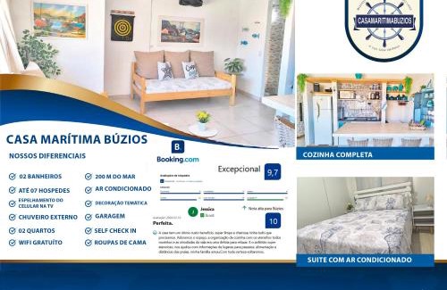 Buzios House | Casa Marítima Búzios- 200mt da Praia Piso Superior