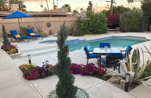 Palm Desert Apartment | CASA VERBA in Palm Desert at EL PASEO ! 1BD 1BA, Private Pool, Mountain Views!