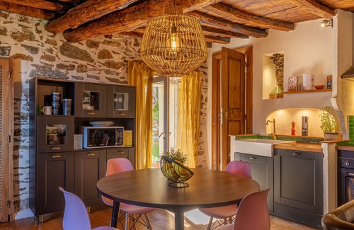 Furiani House | Casa Vincè, beautiful air-conditioned village house with exposed stonework
