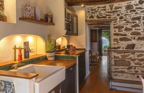Furiani House | Casa Vincè, beautiful air-conditioned village house with exposed stonework