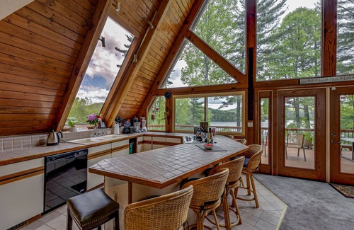 Cullowhee House | Cashiers, Lake Glenville, 3 Acres 500ft Private Beach & Dock, sleeps14,Mt View