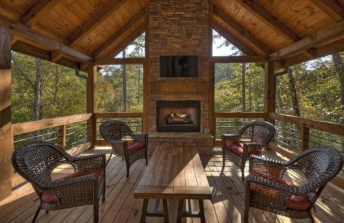 Mineral Bluff House | Cedar Ridge - Secluded Mineral Bluff Cabin - Hot Tub, Game Room, Outdoor Fireplace, Stunning Views