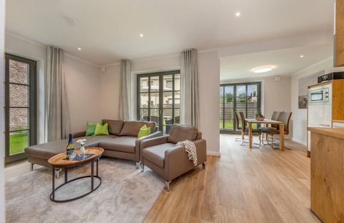 Zingst Apartment | Central newly built vacation apartment with gas fireplace near the beach for 4 pers.