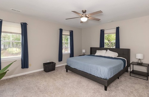 Apex House | Centrally located by Cary & Holly Springs with a private serene wooded backyard!