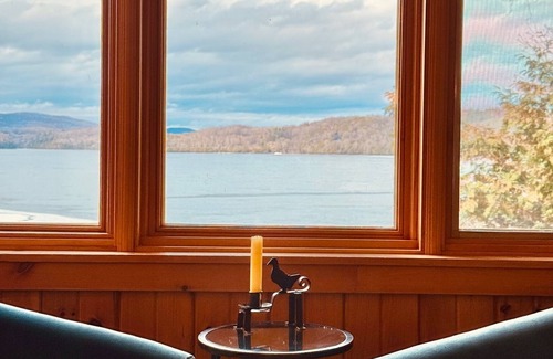 Memphremagog Regional County Municipality Ski Chalet | Chalet - 125 ft lake front Lac Memphremagog w/2 docks - 7 beds w/guest house