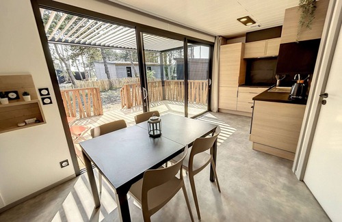 Jullouville Ski Chalet | Chalet - 4 Guests - Heated Pool - Terrace - Near Beach & Shops