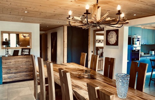 Demi-Quartier Ski Chalet | Chalet at the foot of the Megève ski slopes, Sauna/table soccer near Combloux