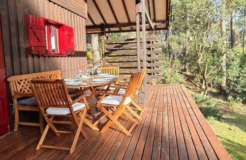 Maubuisson Ski Chalet | CHALET in the forest. JACUZZI PRIVE. SOUTH-FACING TERRACE. Close to cycle path
