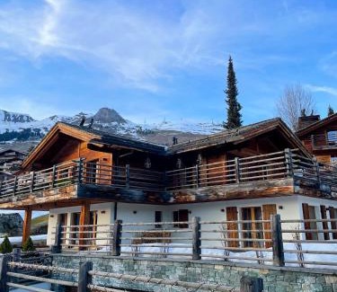 Verbier Ski Chalet | Chalet Les Moulins 5 chambres cheminée piscine sauna parking privé