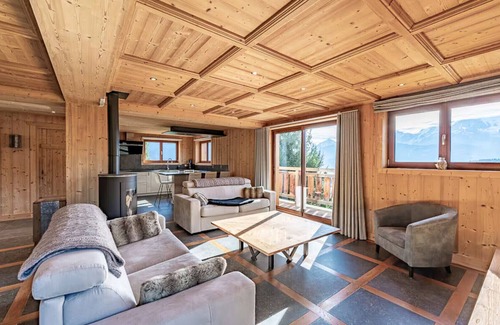 Cordon Ski Chalet | Chalet Mont Blanc - Départ ski - Vue exceptionnell