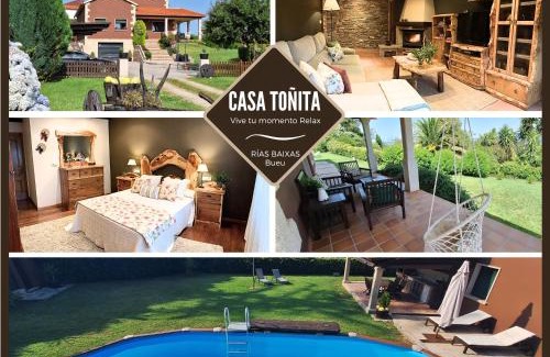 Bueu House | Chalet Rural Toñita 400 m playa piscina barbacoa chimenea