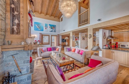 Les Brevieres Ski Chalet | Chalet, view ski slopes, fitness, sauna, terrace, balcony, fireplace or stove, tv, ski locker, 180m²