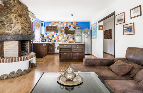 Los Franceses-la Vega House | Chalet with air conditioning, pool, terrace, garden and Wi-Fi; pets allowed