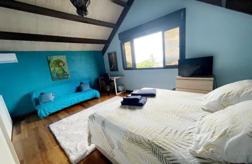Saint-Pierre House | Chambre "bleu océan" Villa Hermès