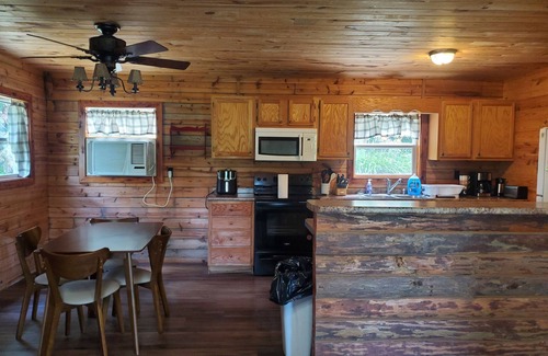 Ironton Cabin | Charming 2 bedroom cabin on a beautiful private lake.